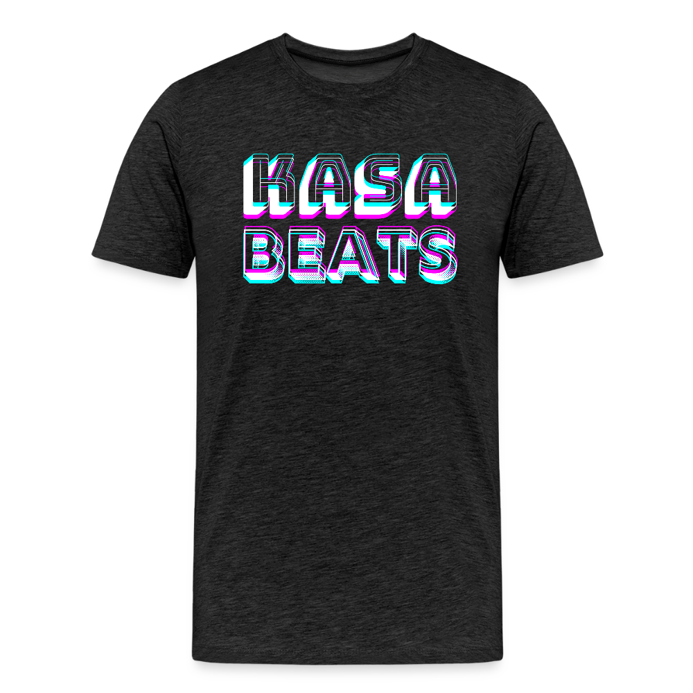 KASA BEATS, funky 3D letters, Men/ Männer Premium T-Shirt - Anthrazit