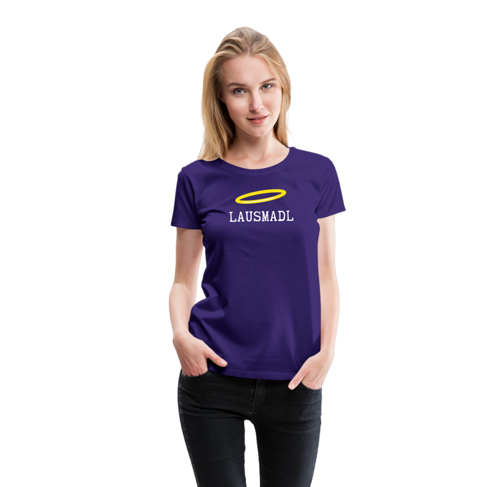 Lausmadl, bayerisches und österreichisches Lausmädchen oder Lausmädl, Frauen Premium T-Shirt - Lila