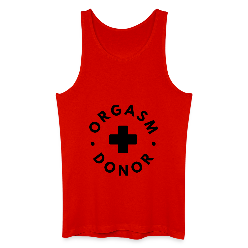 ORGASM DONOR - Men Organic Cotton Tank Top - Rot