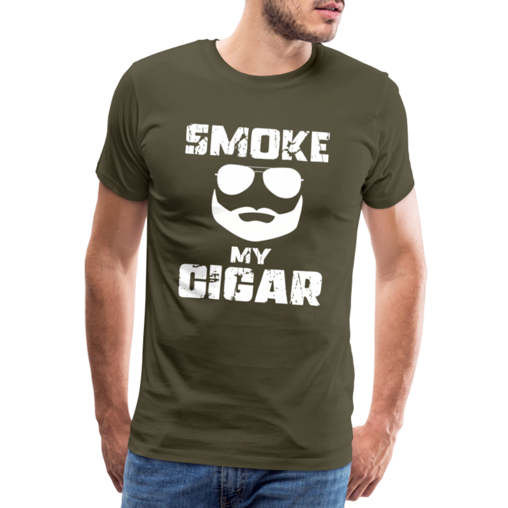 Smoke My Cigar - Zigarren Mann, Hot Daddy, Cigar Man, Men/ Männer Premium T-Shirt - Khaki