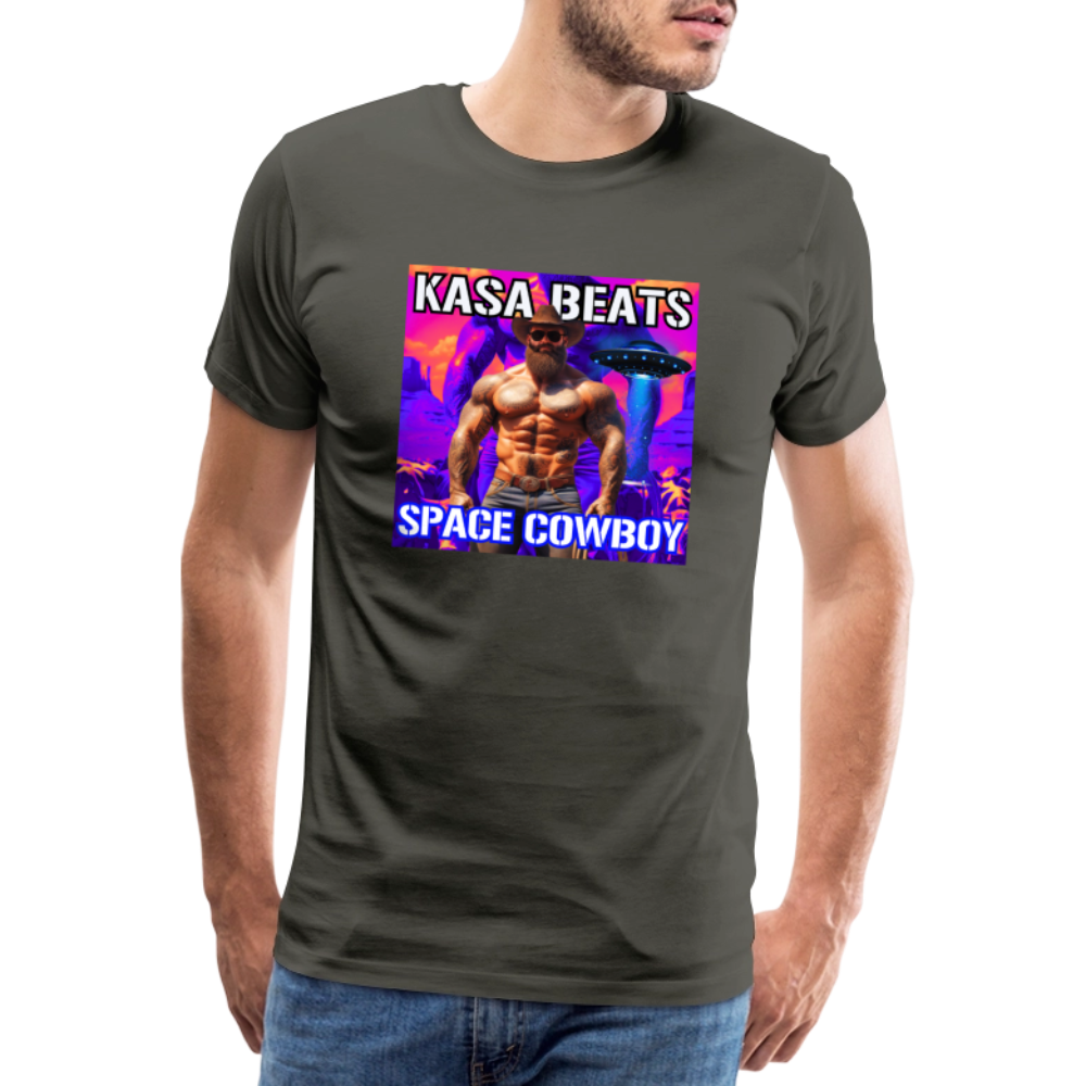KASA BEATS - SPACE COWBOY, Men/ Männer Premium T-Shirt - Asphalt