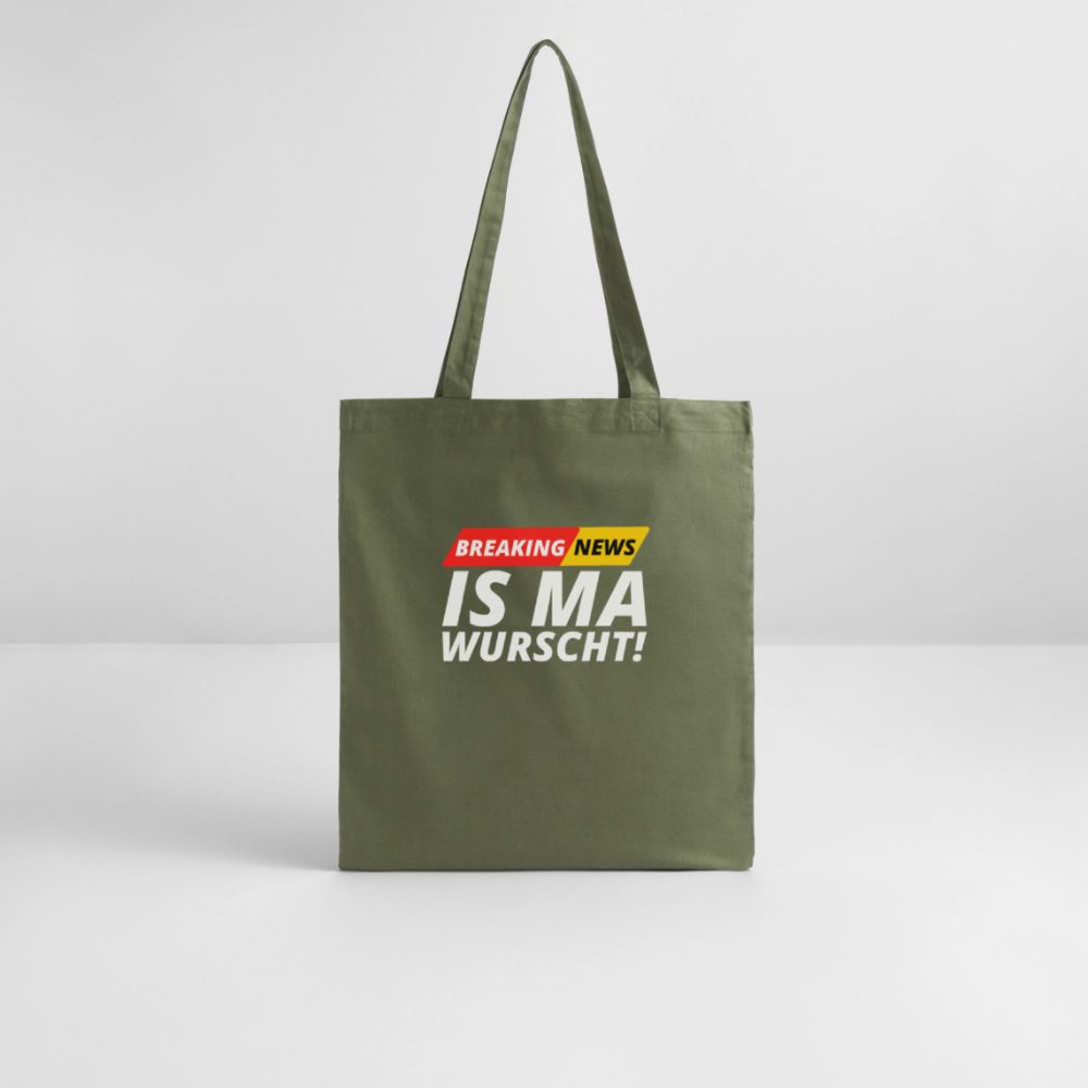 Breaking News: IS MA WURSCHT! Stanley/Stella Bio-Stoffbeutel - Khaki