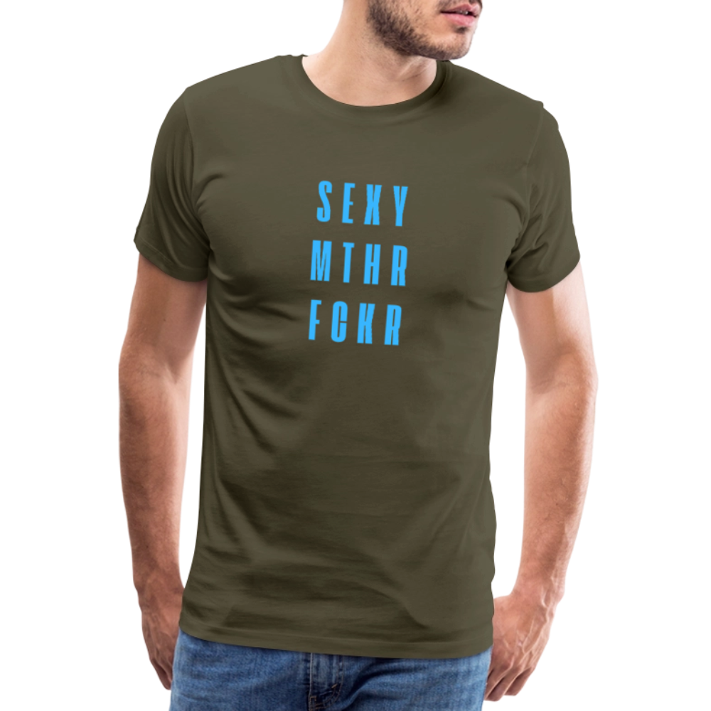SEXY MTHR FCKR light blue, Männer Premium T-Shirt - Khaki