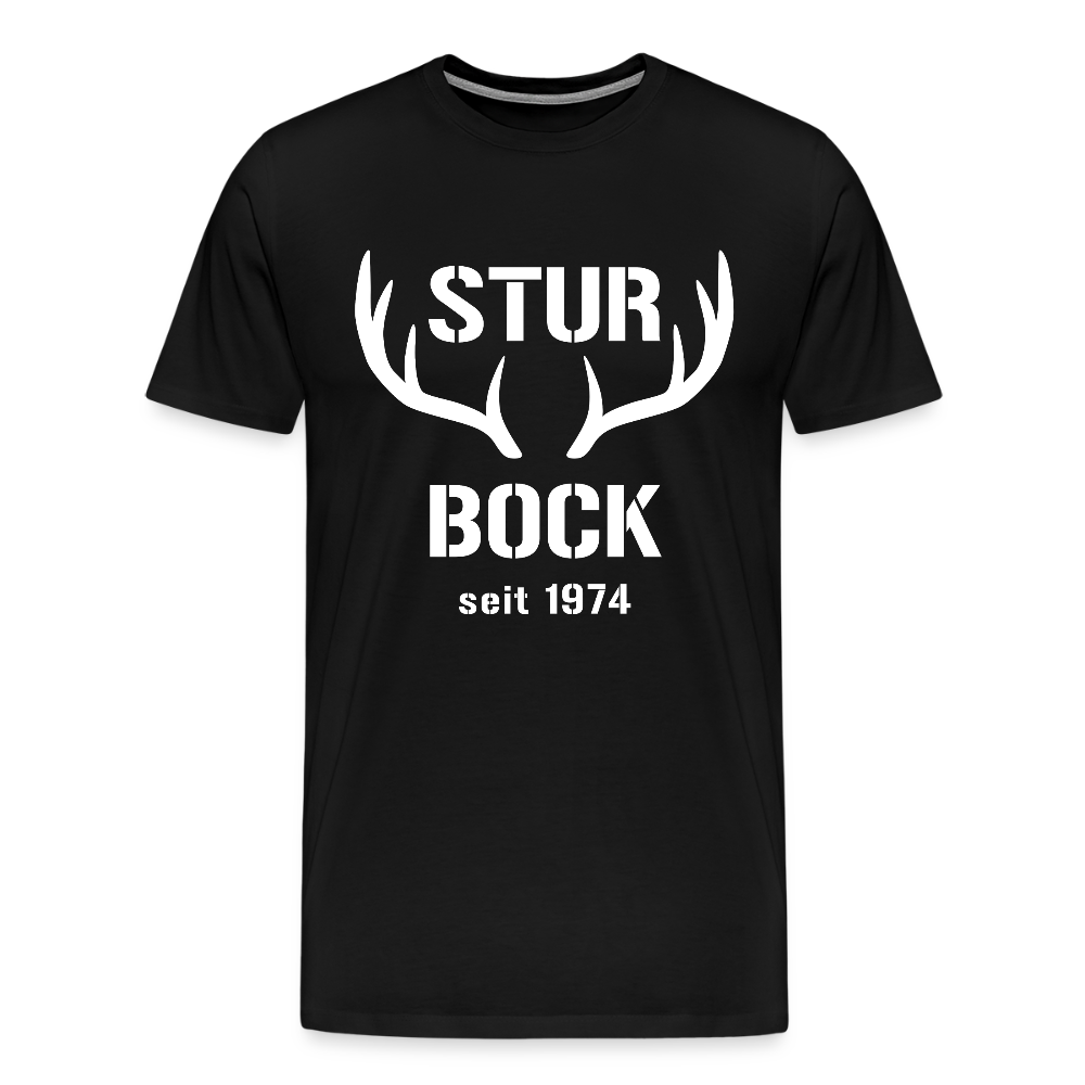 Sturbock, zum Geburtstag, Jahreszahl zum selber eintragen, Männer Premium T-Shirt - Schwarz