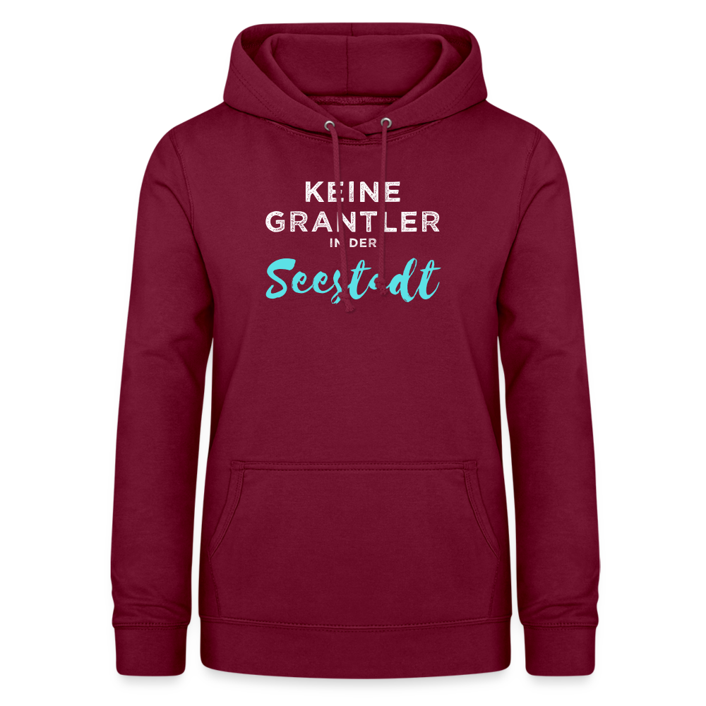 Keine Grantler in der Wiener Seestadt, Taillierter Frauen Hoodie - Bordeaux