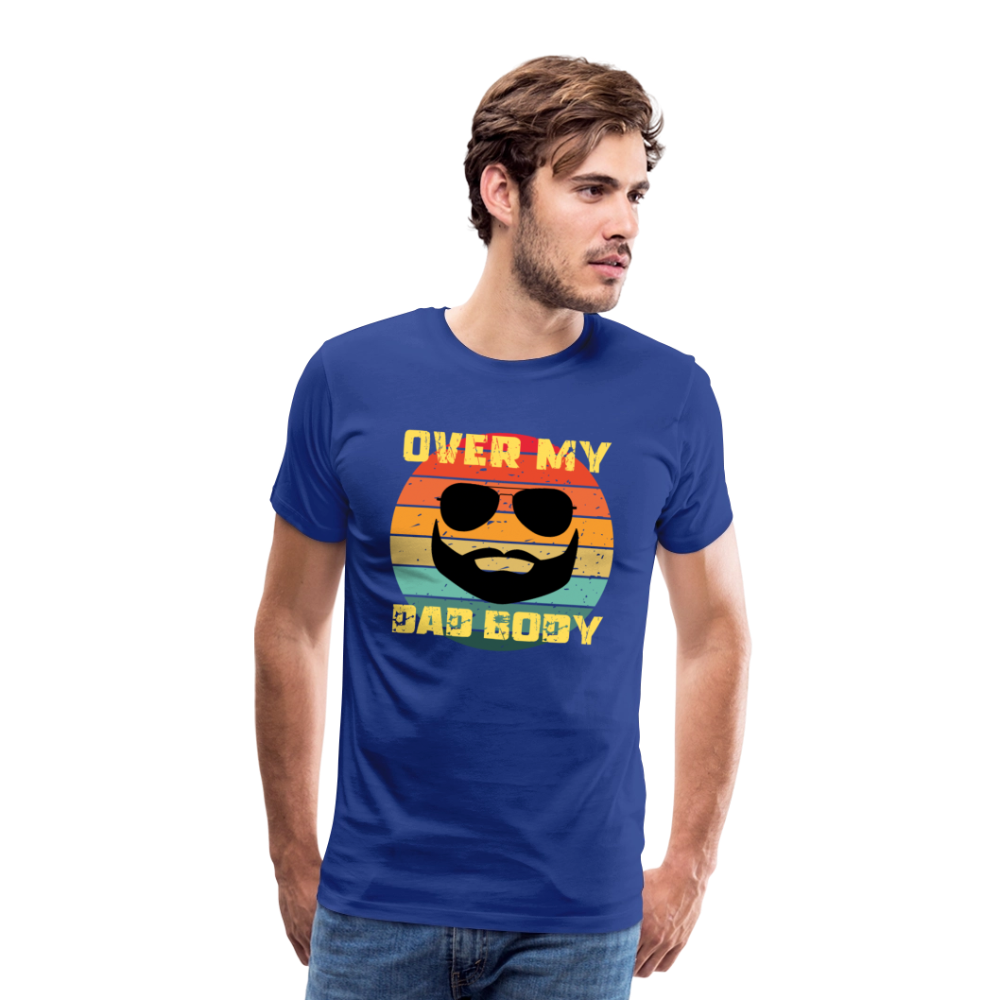 Over My Dad Body - Daddy, Vaterfigur, Lustiger Spruch zum Vatertag, Männer Premium T-Shirt - Königsblau