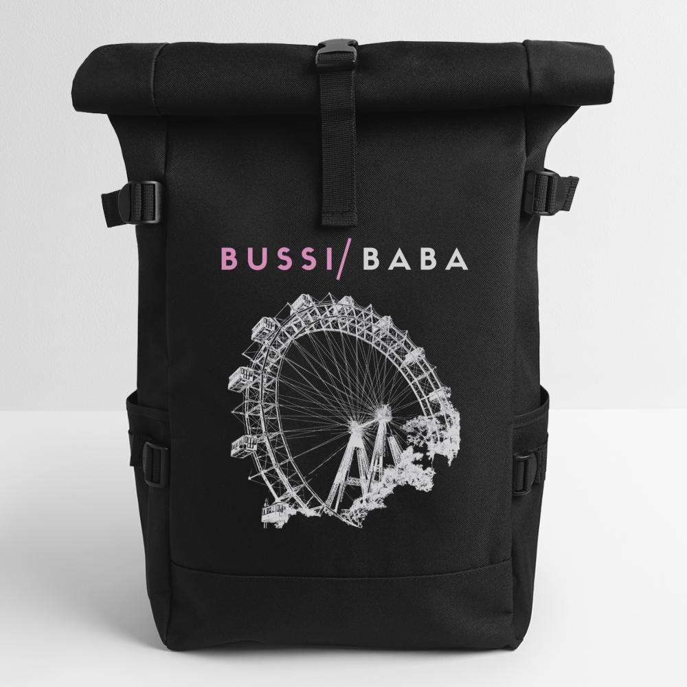 Bussi Baba rosa - Wiener Riesenrad in weiß, Rucksack - Schwarz