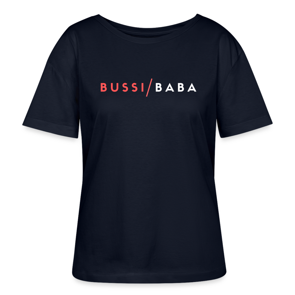 Bussi / Baba korallenrot, Stanley/ Stella lockeres Frauen Bio T-Shirt relaxed fit - Navy