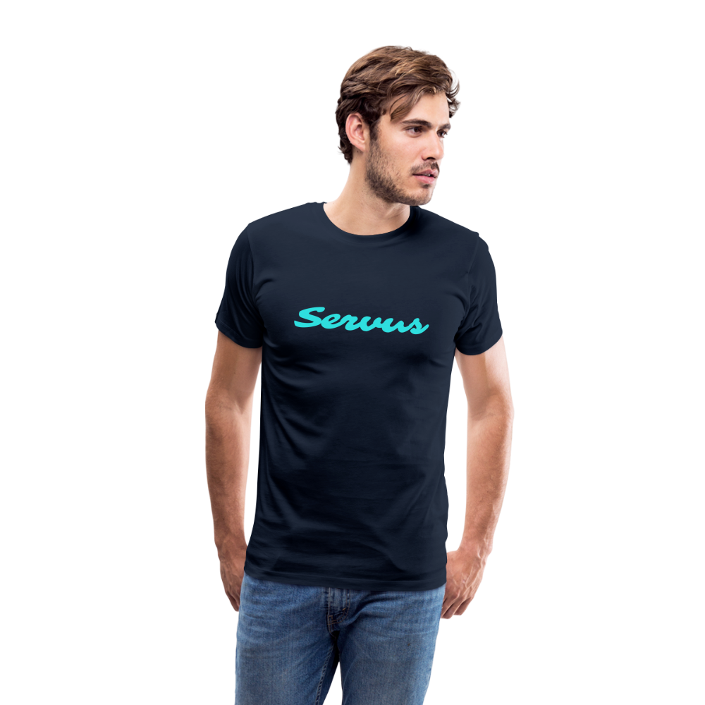 Servus (dt. Hallo), Männer Premium T-Shirt - Navy