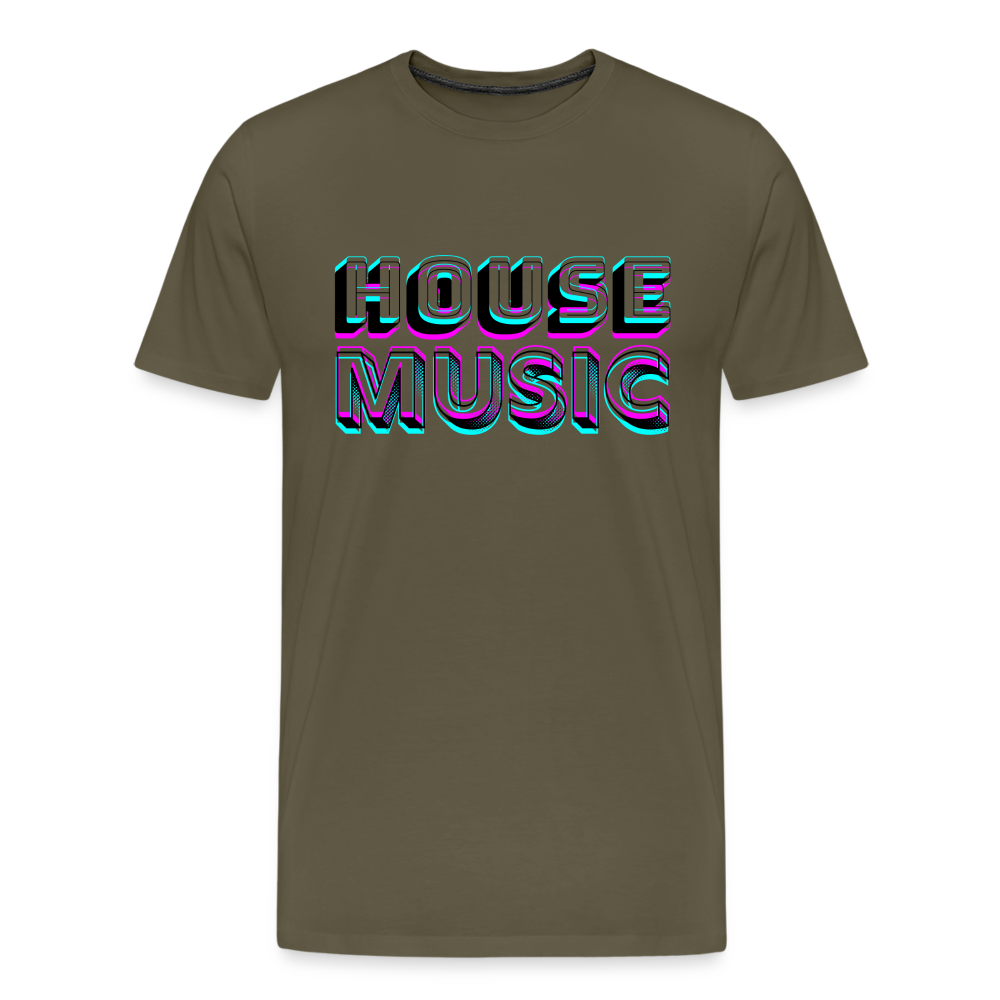 HOUSE MUSIC, Männer Premium T-Shirt - Khaki
