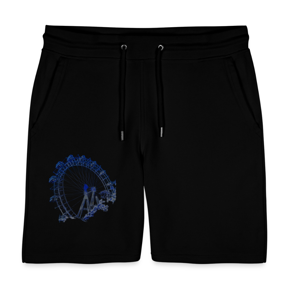 Wiener Riesenrad in weiß - DAS Wiener Wahrzeichen in grau blau- Stanley/Stella Unisex Organic Joggingshorts - Schwarz