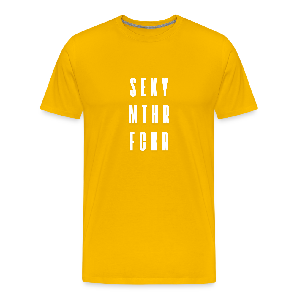 SEXY MTHR FCKR, Männer Premium T-Shirt - Sonnengelb