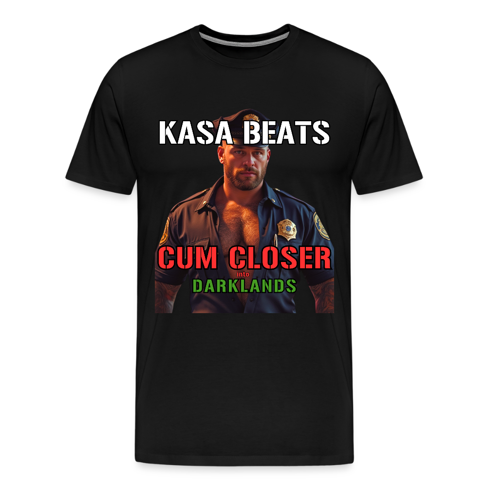 KASA BEATS - CUM CLOSER into DARKLANDS, Men/ Männer Premium T-Shirt - Schwarz