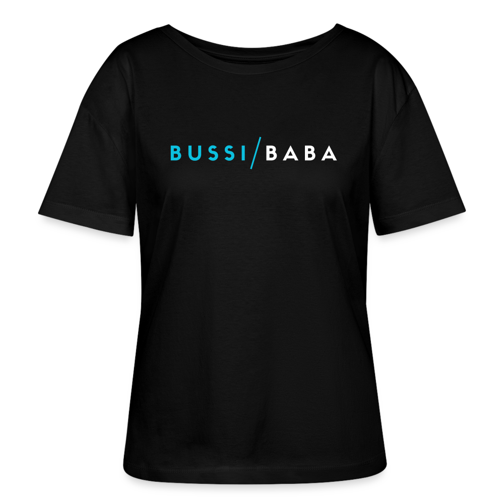 Bussi / Baba aquablau, Stanley/ Stella lockeres Frauen Bio T-Shirt relaxed fit - Schwarz