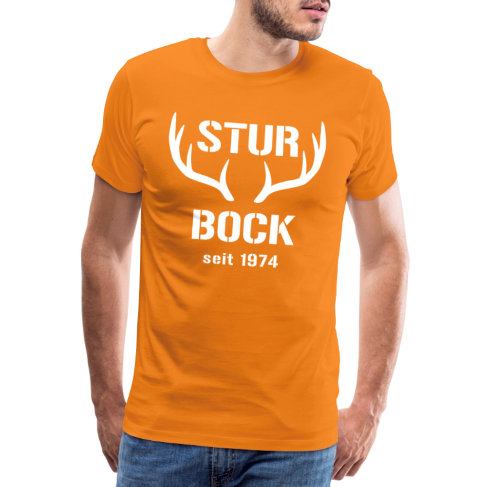 Sturbock, zum Geburtstag, Jahreszahl zum selber eintragen, Männer Premium T-Shirt - Orange