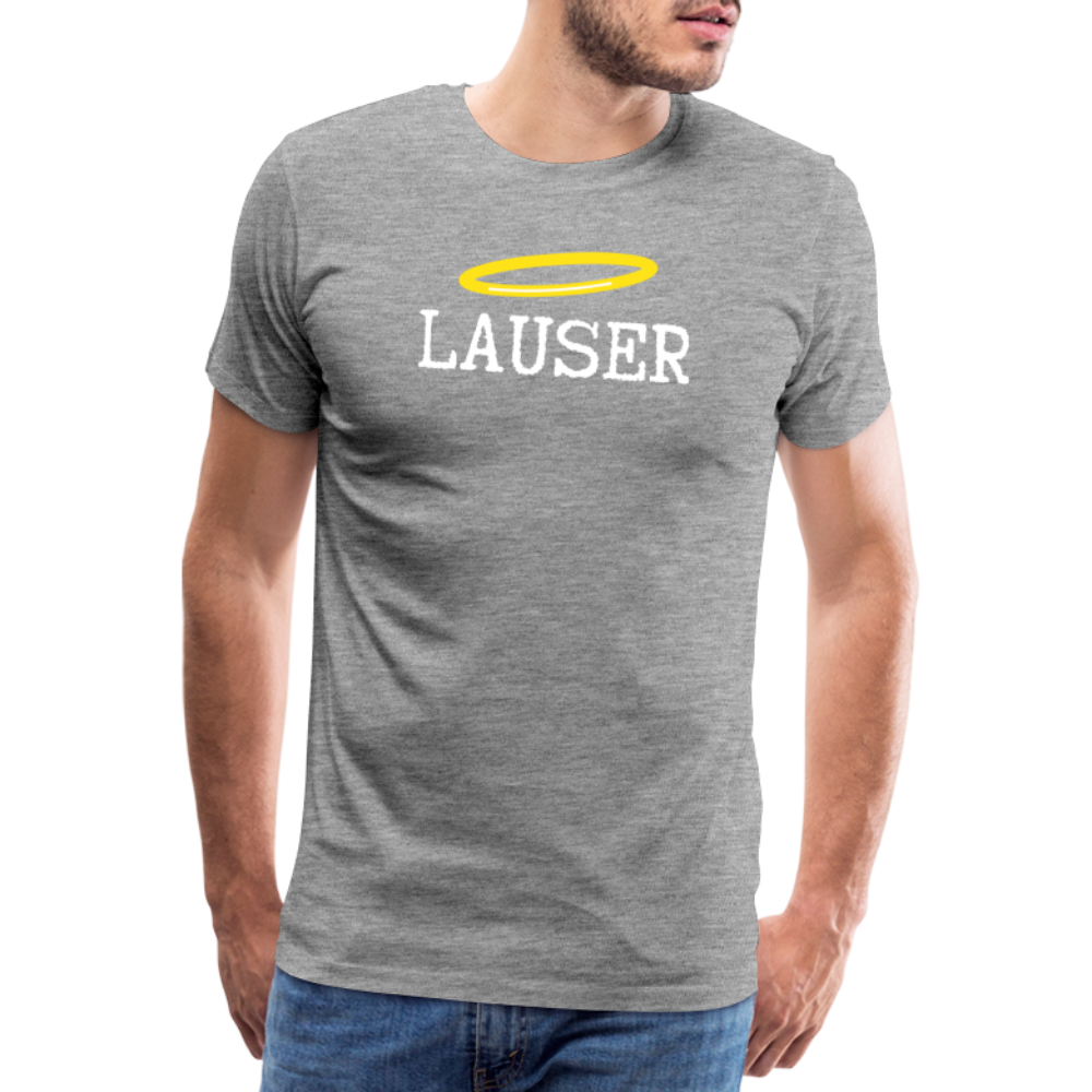 Lauser, österreichischer Lausbub - Männer Premium T-Shirt - Grau meliert