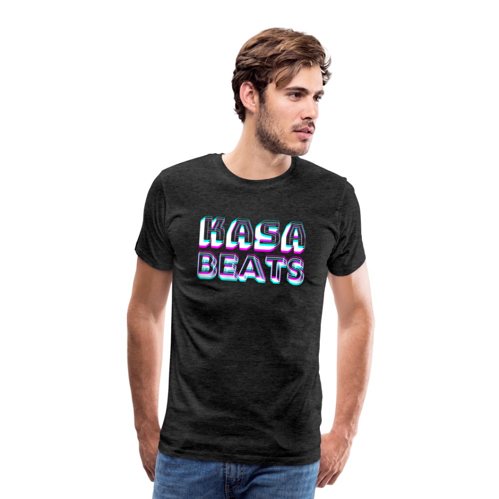 KASA BEATS, funky 3D letters, Men/ Männer Premium T-Shirt - Anthrazit