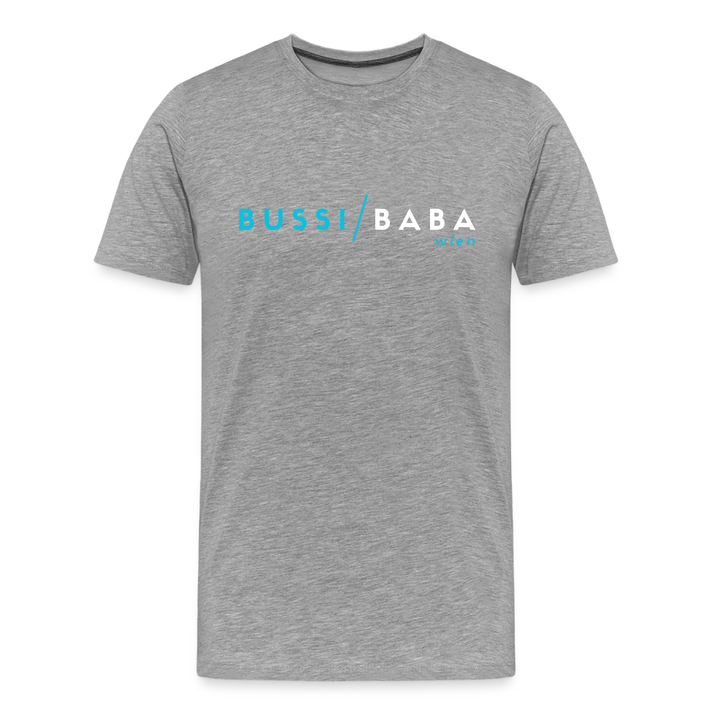 Bussi / Baba Wien aquablau, Männer Premium T-Shirt - Grau meliert