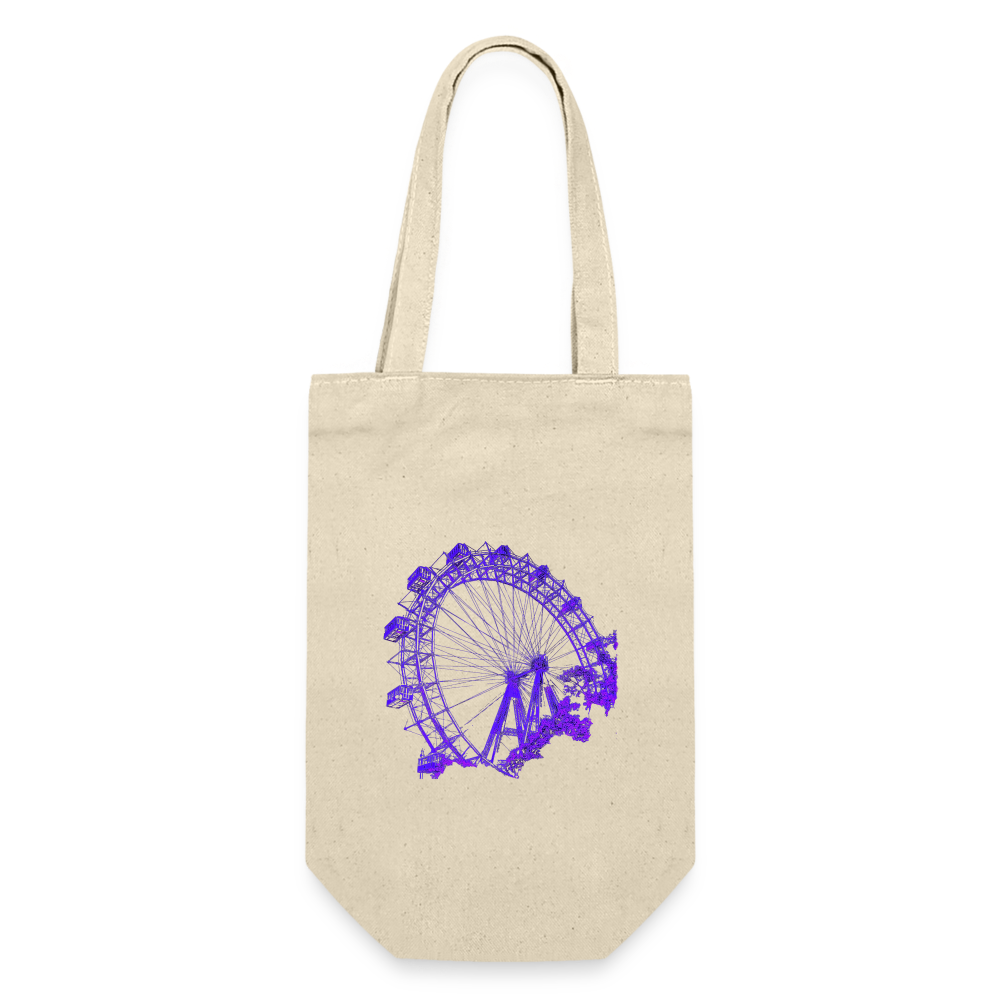 Wiener Riesenrad im Prater in lila - Wahrzeichen von Wien, Flaschen Geschenke Sackerl (dt. Geschenkbeutel für Flaschen) - Natur