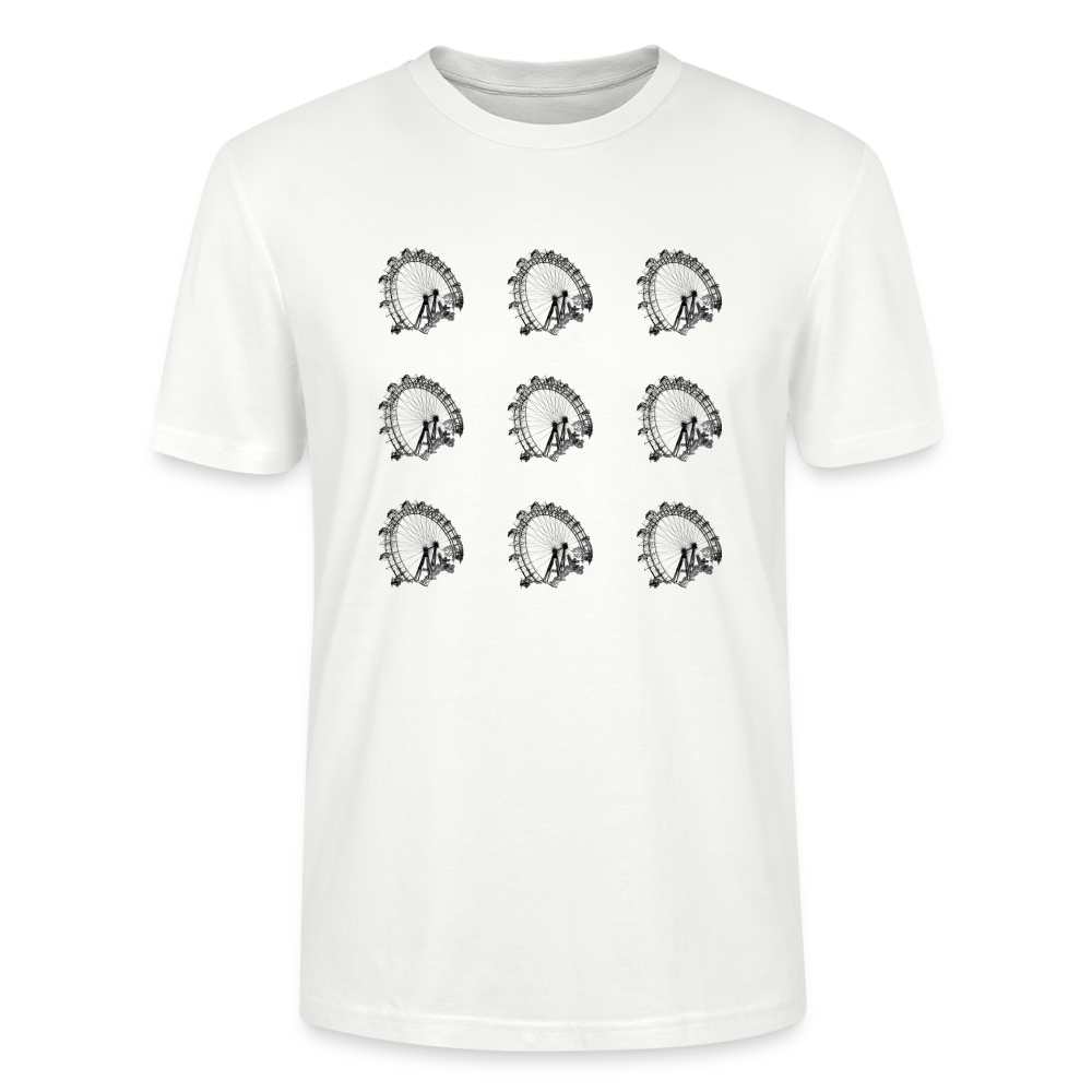 Wiener Riesenrad - 3x3 kleine Riesenräder in schwarz, Stanley/Stella Unisex Organic T-Shirt - Weiß