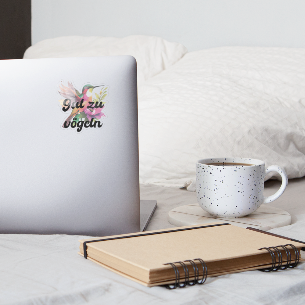 Gut zu vögeln Kolibri, Sticker/ Pickerl - Transparent glänzend