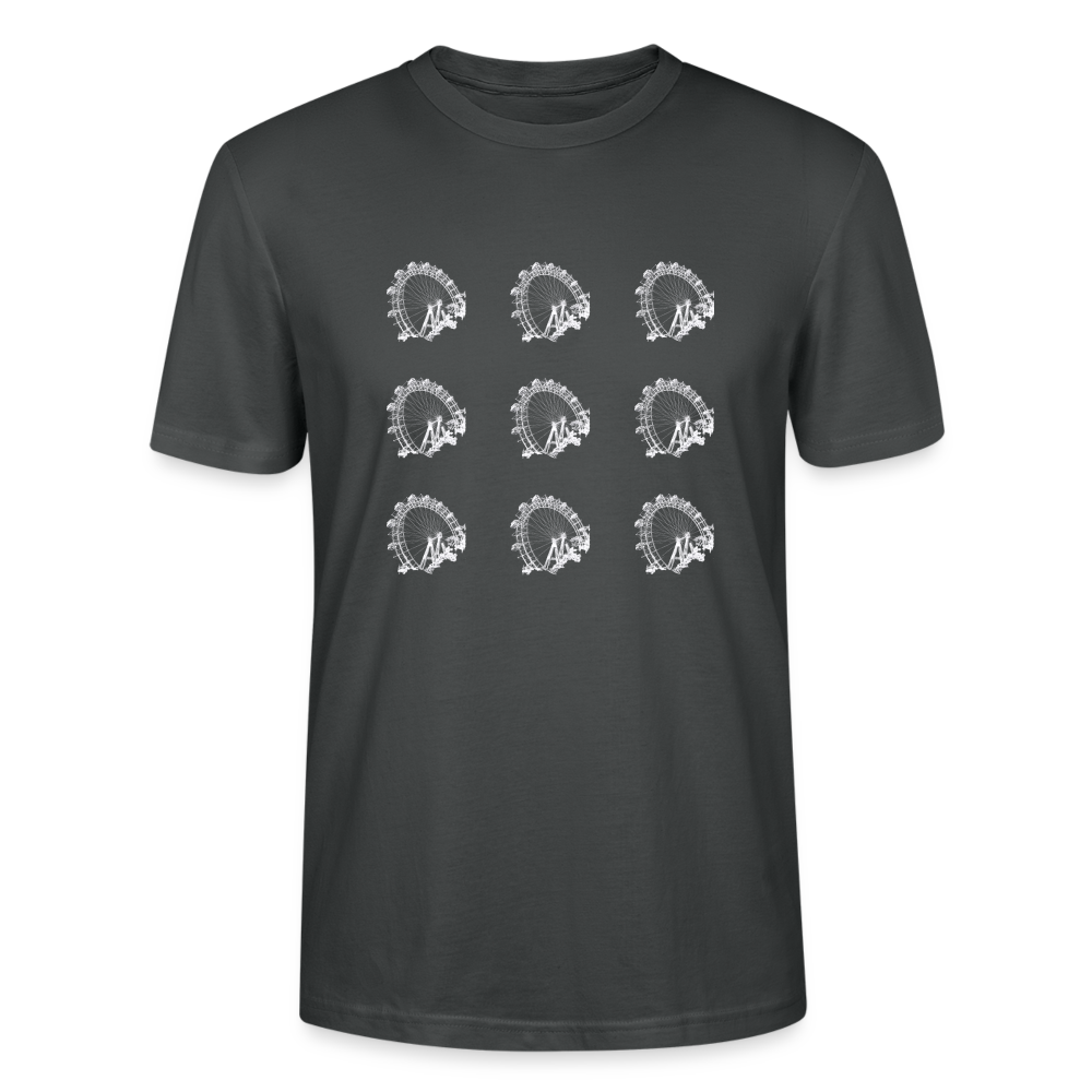 Wiener Riesenrad - 3x3 kleine Riesenräder in weiß, Stanley/Stella Unisex Organic T-Shirt - Anthrazit