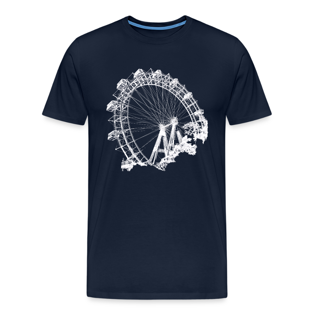 Wiener Riesenrad weiß - Männer Premium T-Shirt - Navy