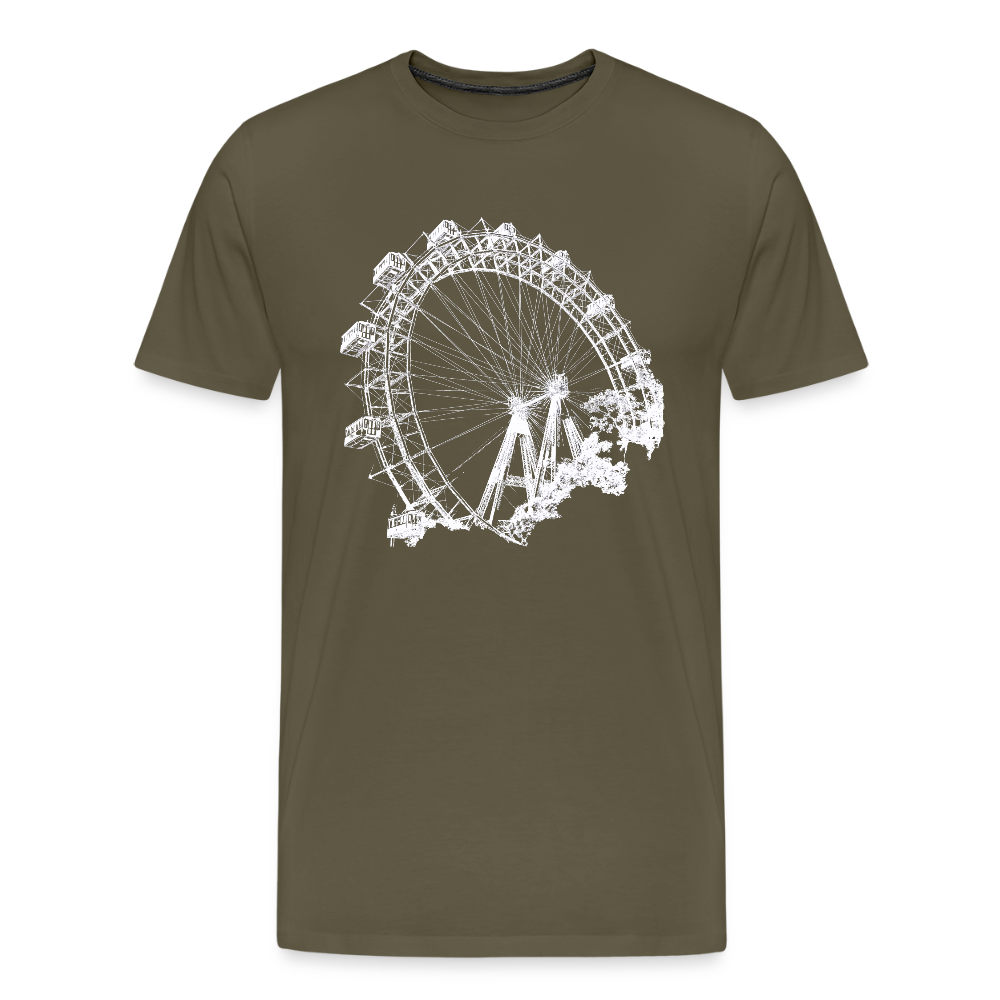Wiener Riesenrad weiß - Männer Premium T-Shirt - Khaki