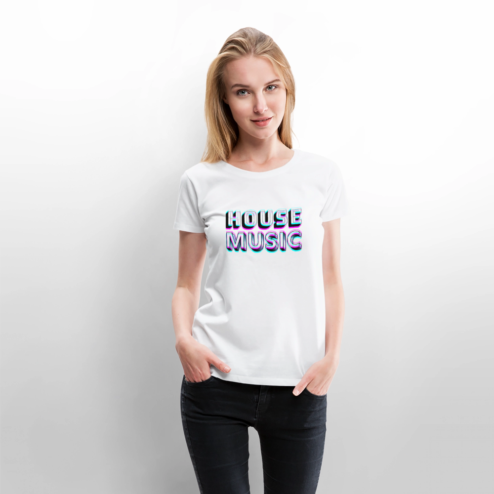 HOUSE MUSIC, Frauen Premium T-Shirt - Weiß