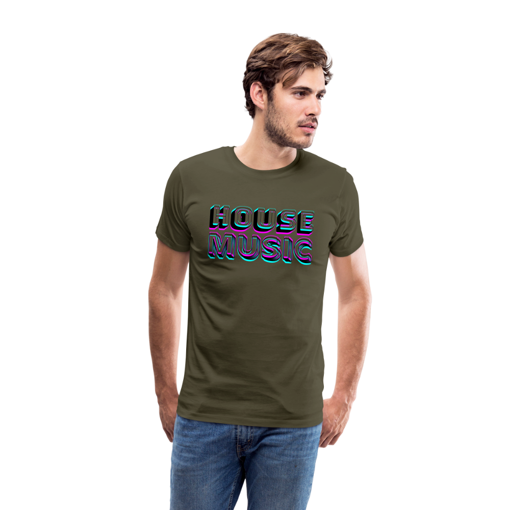 HOUSE MUSIC, Männer Premium T-Shirt - Khaki
