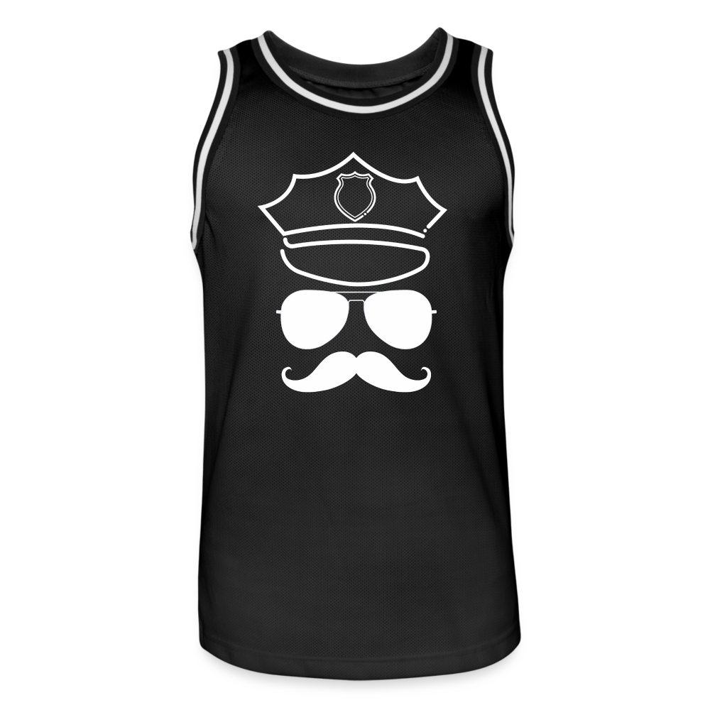 Hot Daddy - Männer Basketball-Trikot - Schwarz/Weiß