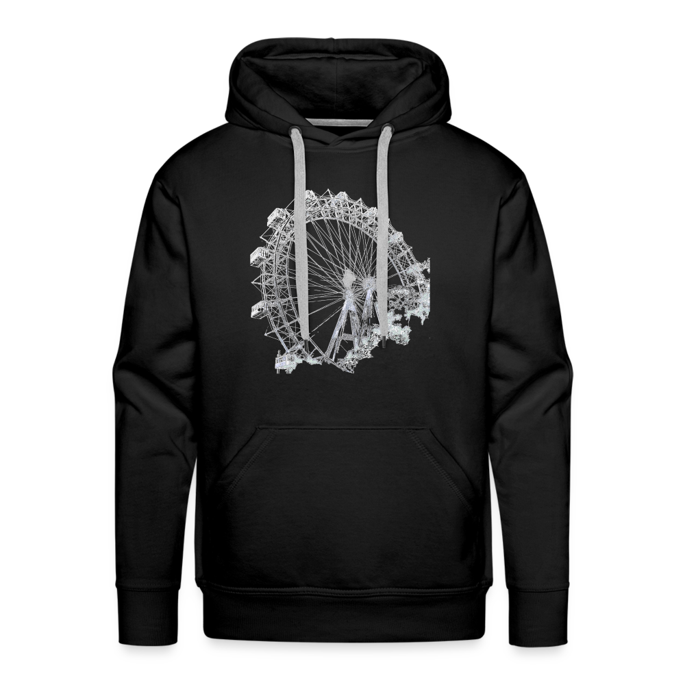 Wiener Riesenrad im Prater - Wahrzeichen von Wien, Premium Männer Hoodie - Schwarz