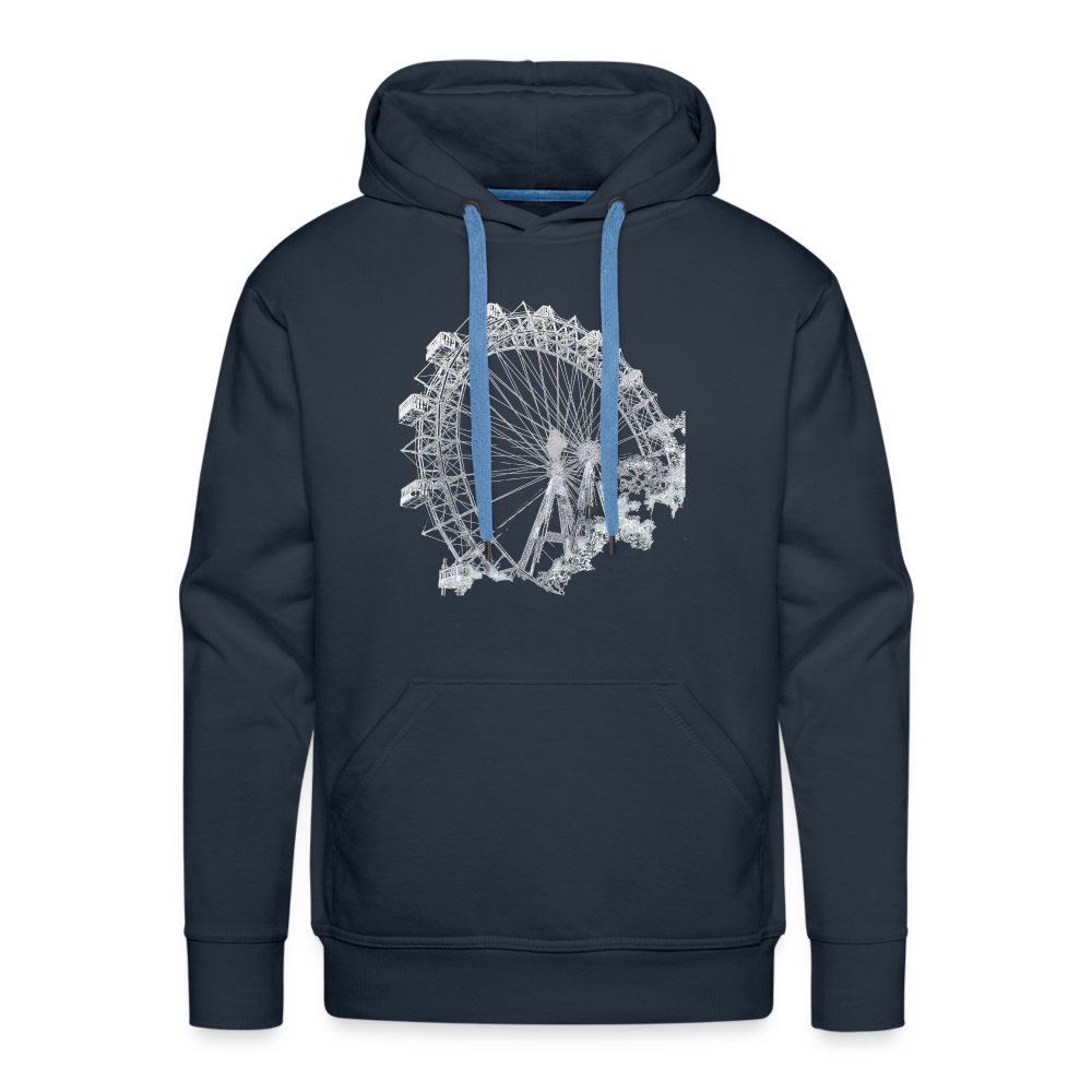 Wiener Riesenrad im Prater - Wahrzeichen von Wien, Premium Männer Hoodie - Navy