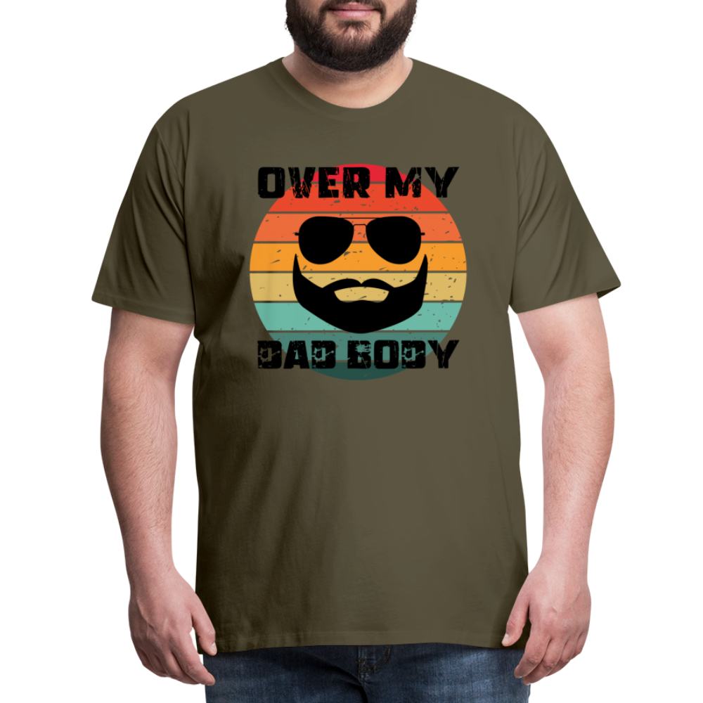 Over My Dad Body - Daddy, Vatertag, Männer Premium T-Shirt - Khaki