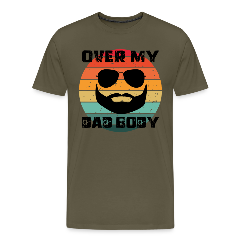 Over My Dad Body - Daddy, Vatertag, Männer Premium T-Shirt - Khaki