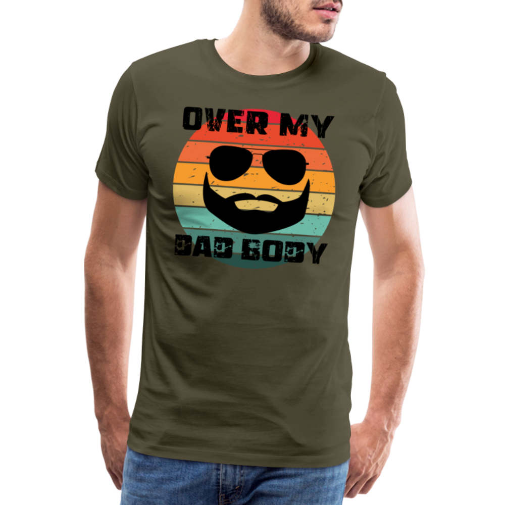 Over My Dad Body - Daddy, Vatertag, Männer Premium T-Shirt - Khaki