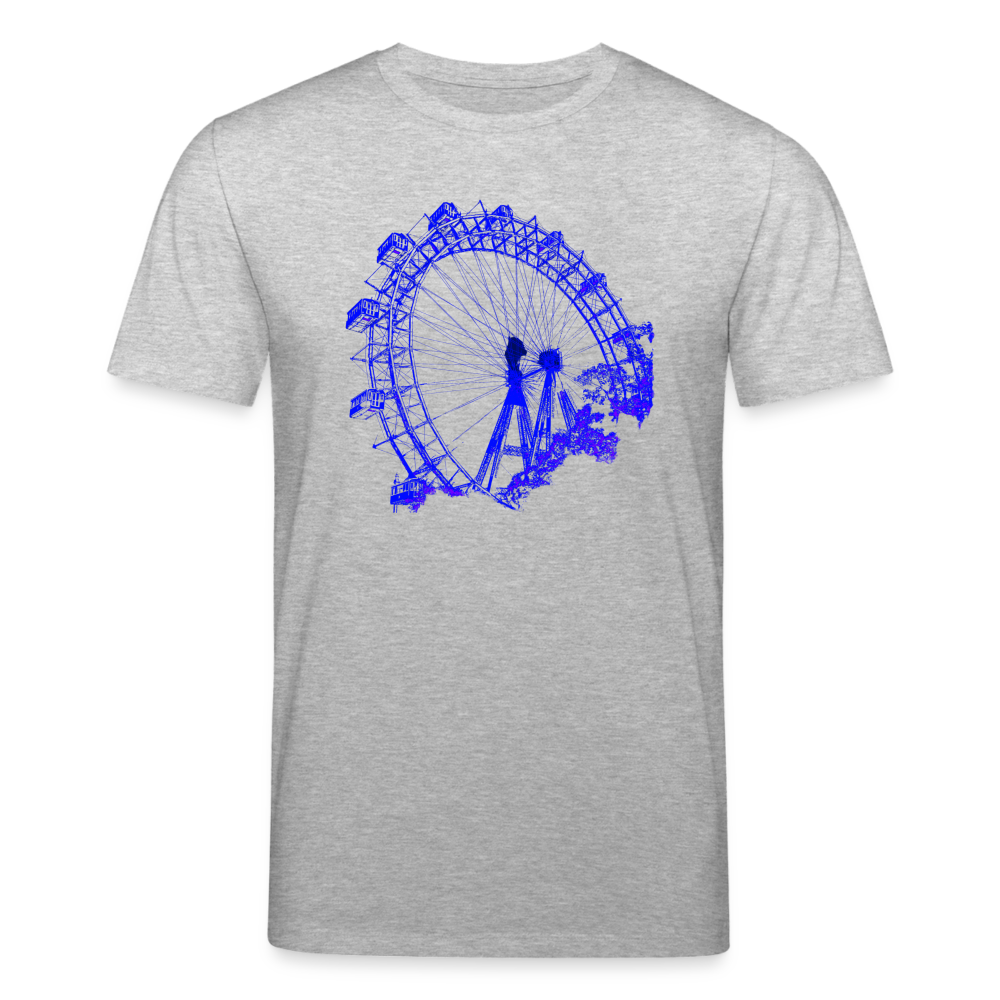 Wiener Riesenrad im Prater - Wahrzeichen von Wien in blau, Stanley/Stella Männer Bio-T-Shirt - Grau meliert