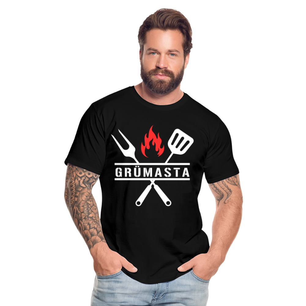 Grümasta (zu dt. Grillmeister) Männer Premium Bio T-Shirt - Schwarz
