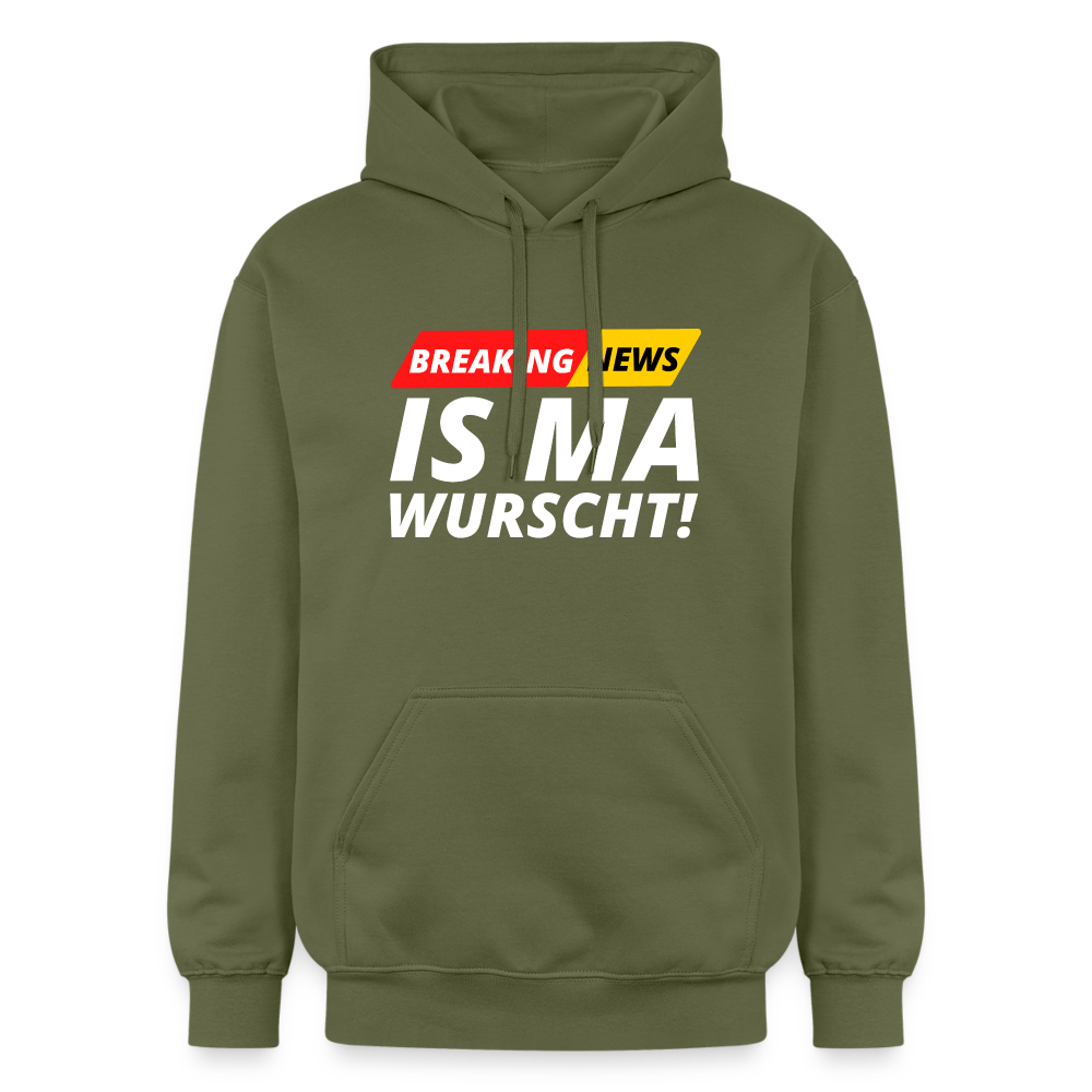 Breaking News: IS MA WURSCHT! Unisex Hoodie - Militärgrün