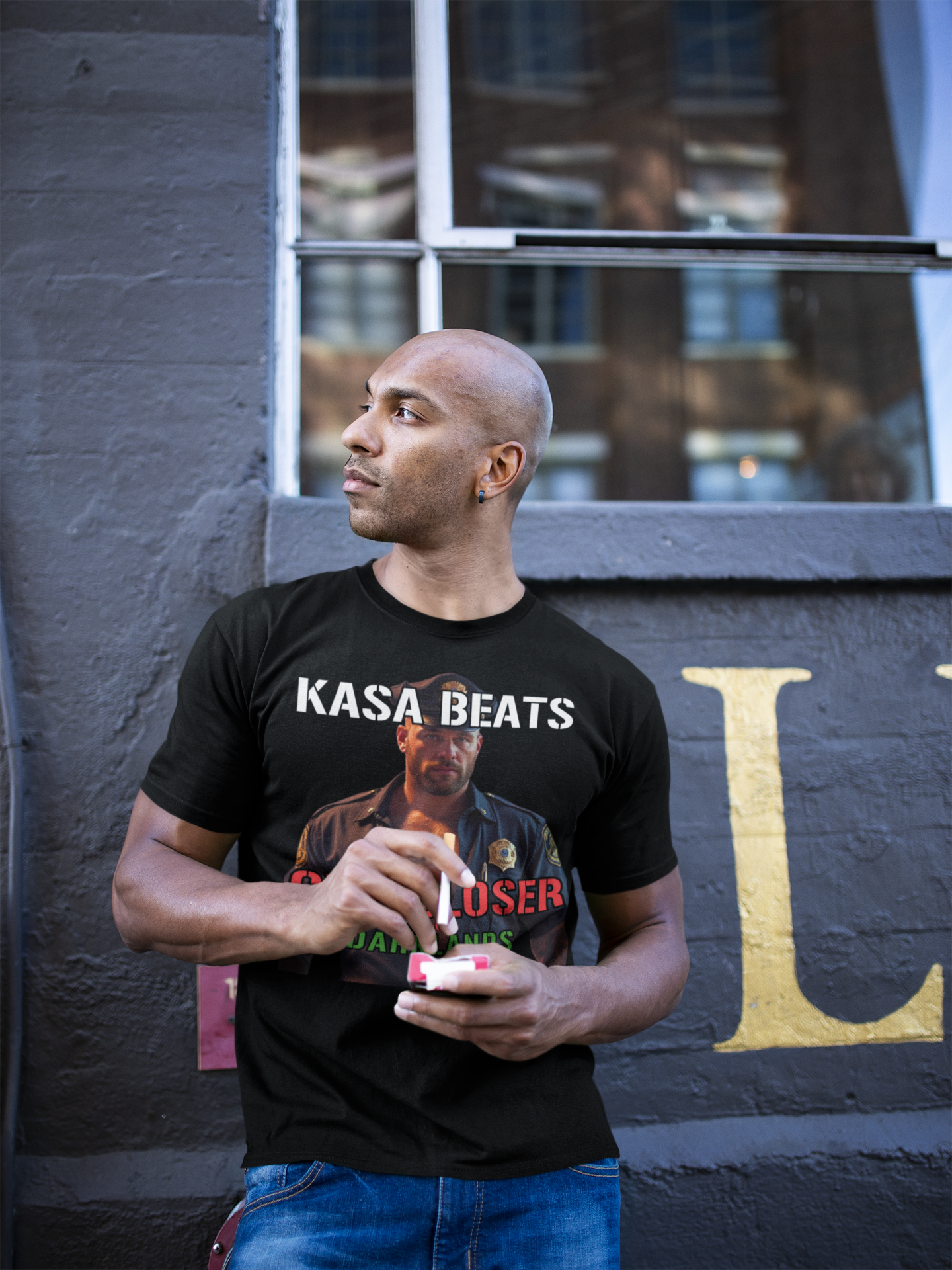 KASA BEATS - CUM CLOSER into DARKLANDS, Men/ Männer Premium T-Shirt
