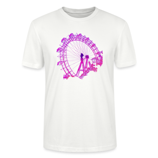Wiener Riesenrad im Prater - Wahrzeichen von Wien in pink, Stanley/Stella Unisex Organic T-Shirt - Weiß