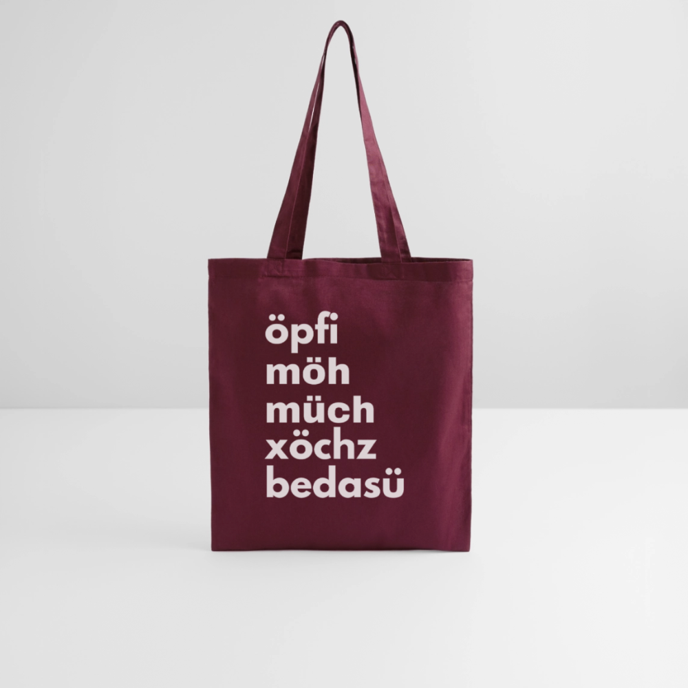 Einkaufsliste, Sackerl - Burgunderrot