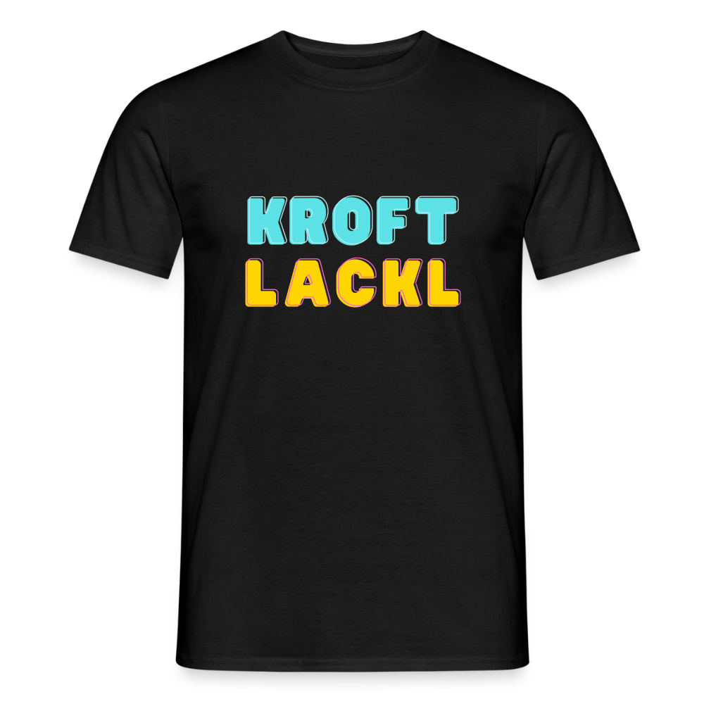 Kroftlackl, Männer T-Shirt - Schwarz