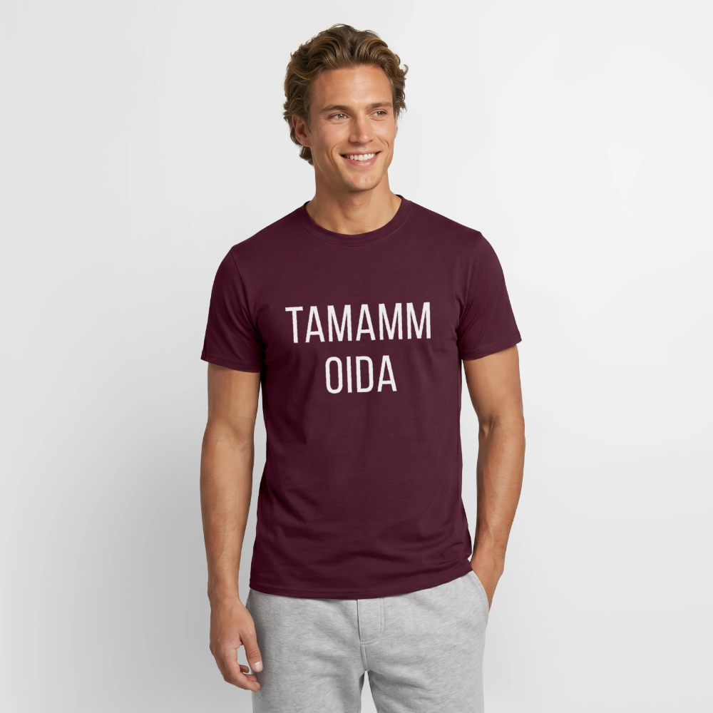 TAMAMM OIDA, Männer T-Shirt - Ziegelrot