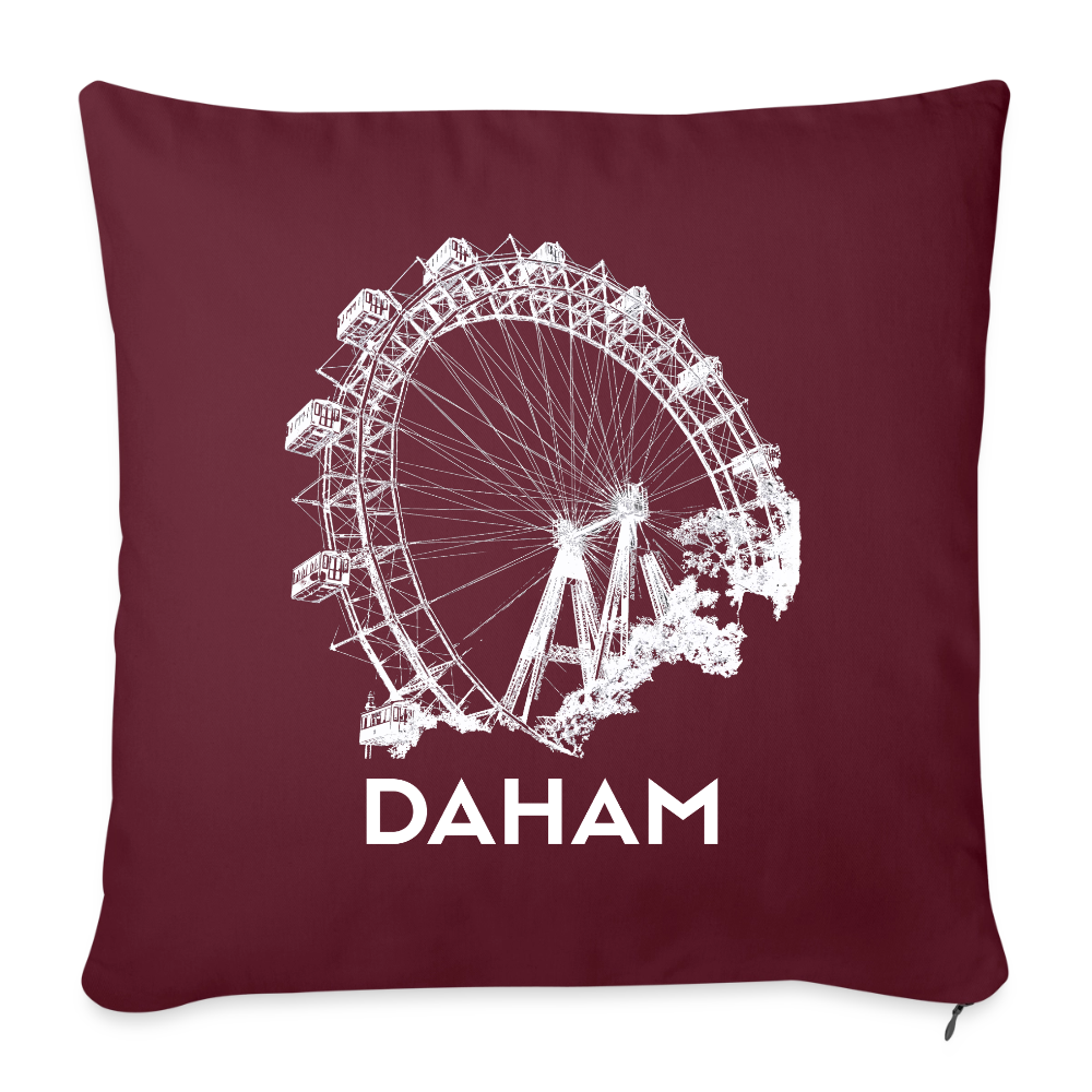 Wiener Riesenrad - DAHAM,  Polster mit Füllung 44 x 44 cm - Burgunderrot