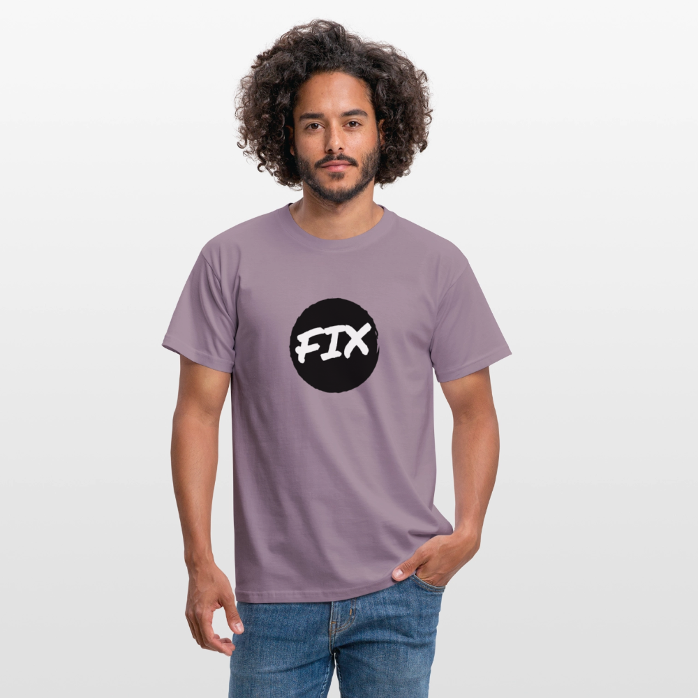 Fix - 100% sicher, fix hoit Oida ;-) Wiener Spruch, Männer T-Shirt - Lilagrau 