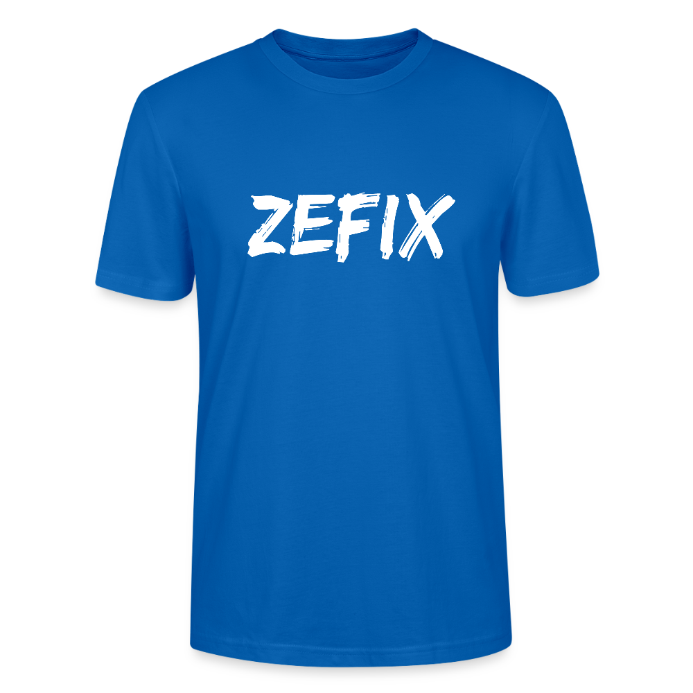 Zefix - Fluchen auf bairisch, Stanley/Stella Unisex Bio T-Shirt - Pfauenblau