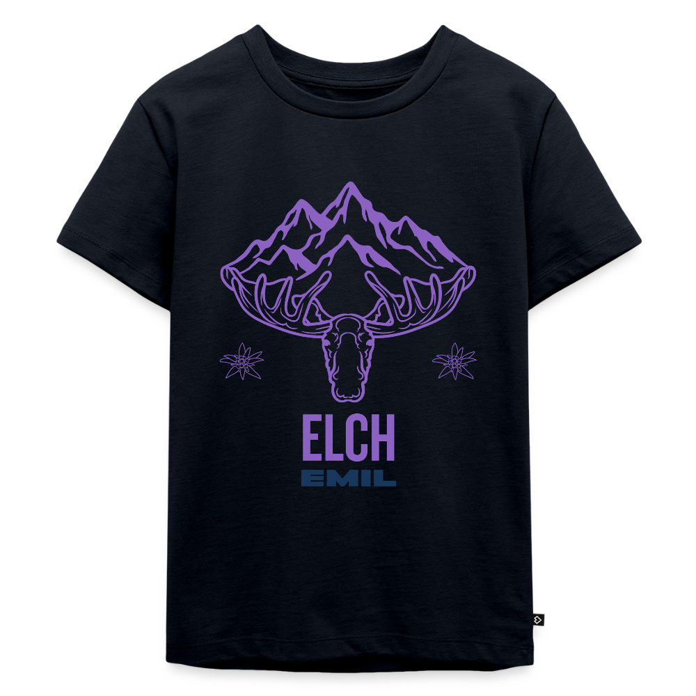 Elch Emil in Österreich, Kinder Premium T-Shirt - Navy