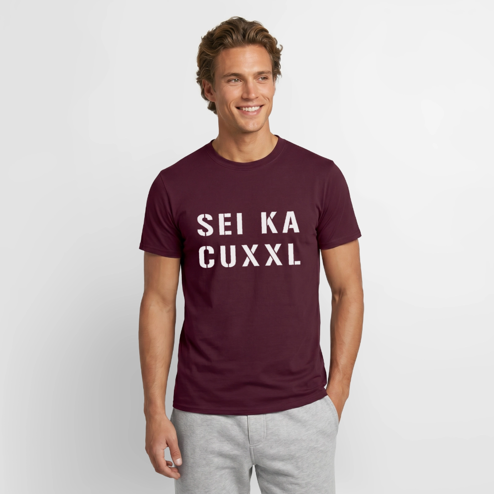 SEI KA CUXXL, Männer T-Shirt - Ziegelrot