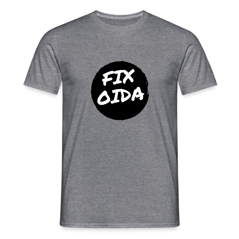 Fix Oida - Wiener Spruch, Männer T-Shirt - Graphit meliert